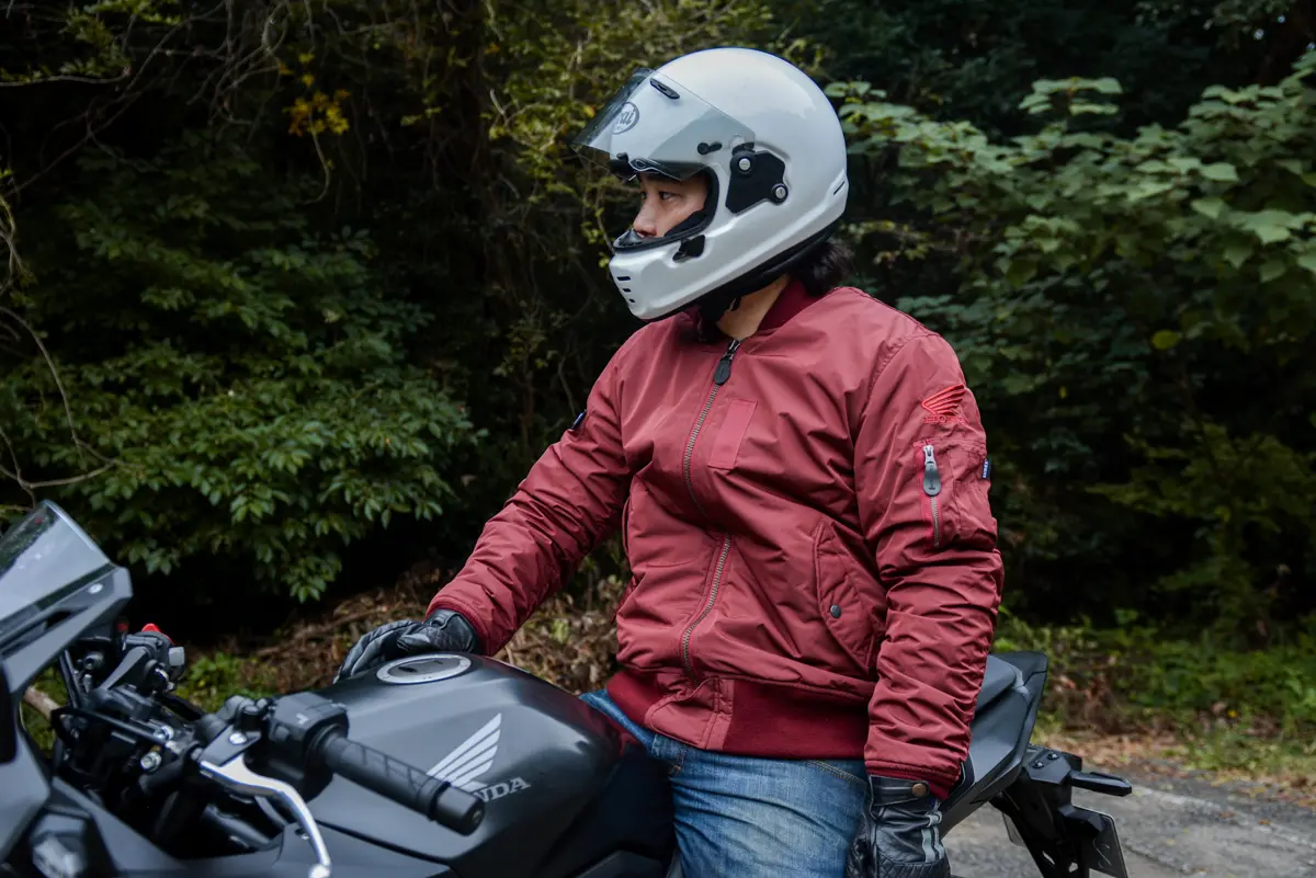 ホンダ•MA-1タイプバイクジャケット　インナー付き　プロテクター付き MA-1ジャケット(WM カーキ): ウェア・グッズ｜HondaGO BIKE GEAR
