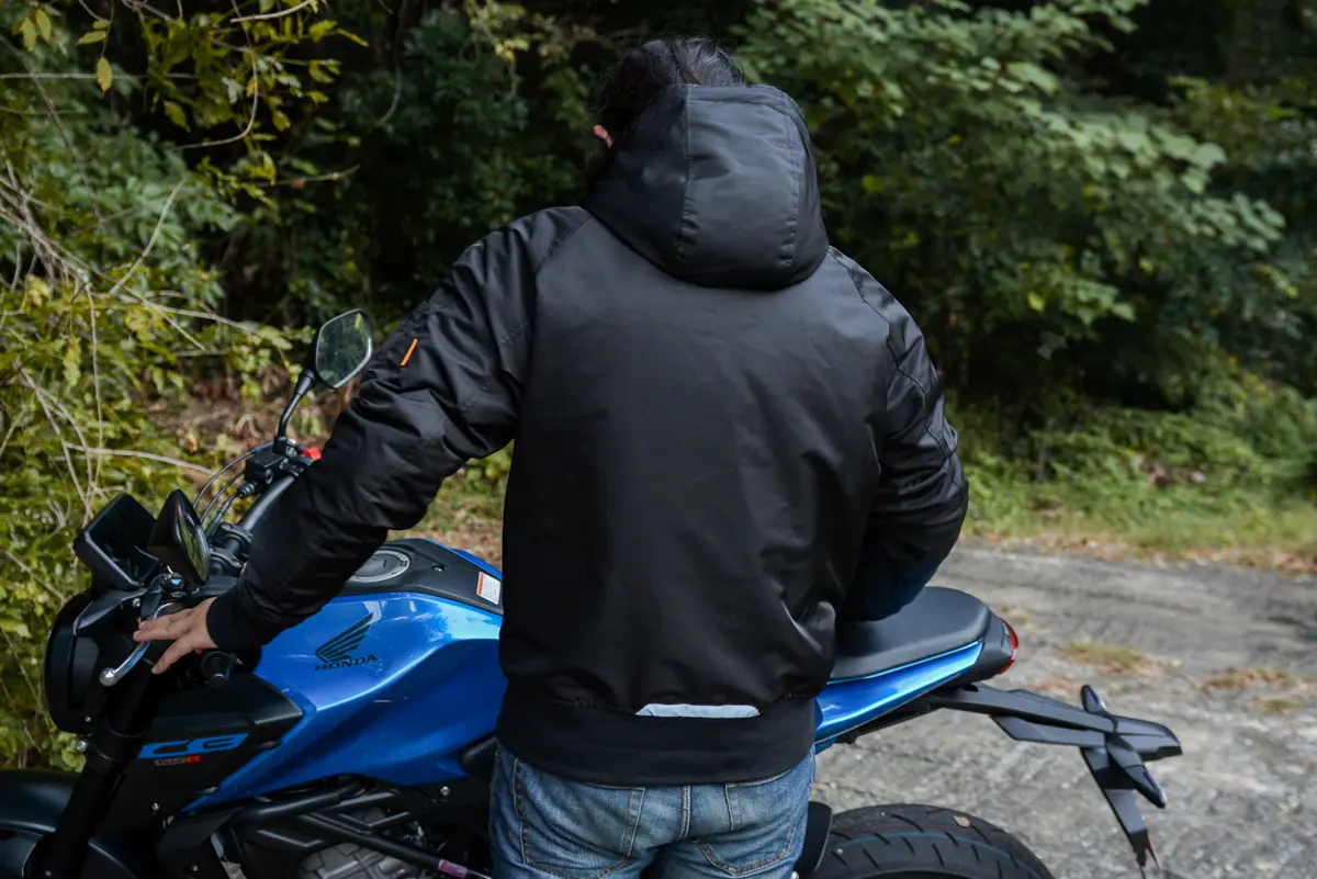 ホンダ•MA-1タイプバイクジャケット　インナー付き　プロテクター付き 一見カジュアルだけどバイク用！お洒落とプロテクション、防寒性