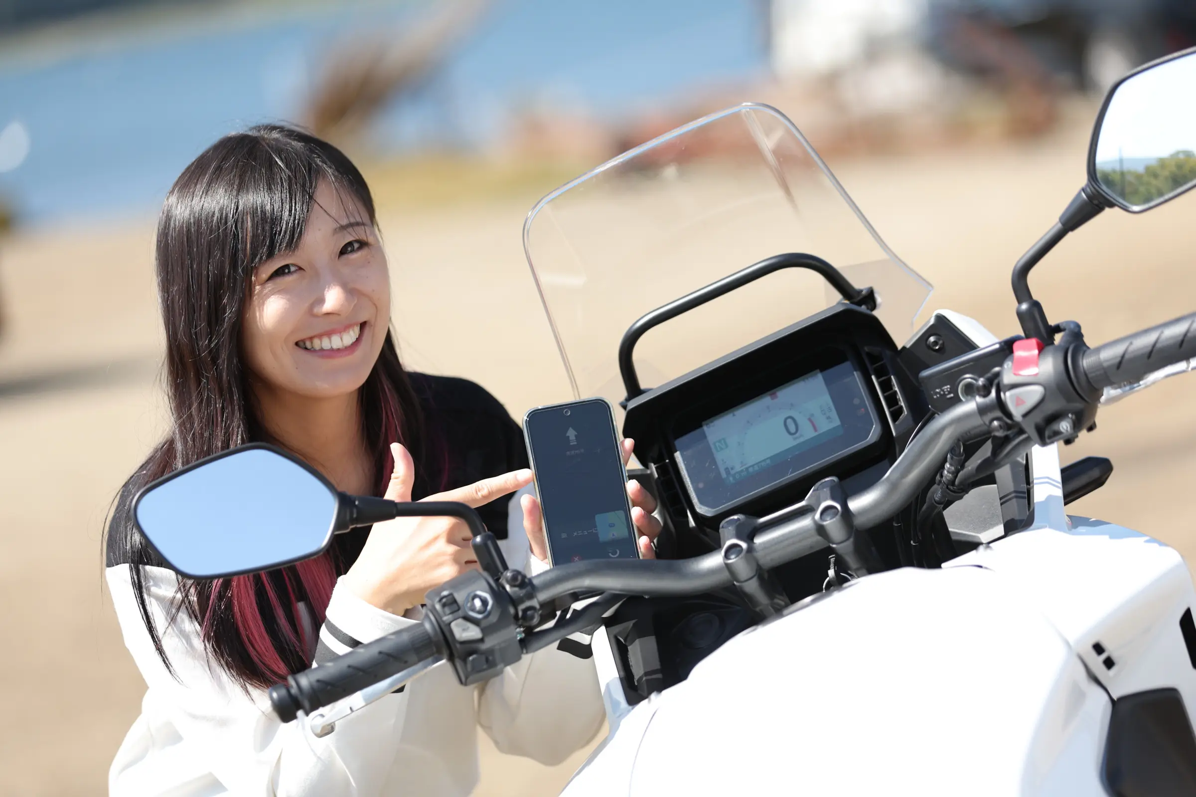 レーシング女子岡崎静夏の『いつもバイクで!』【NX400編】疲れず、快適