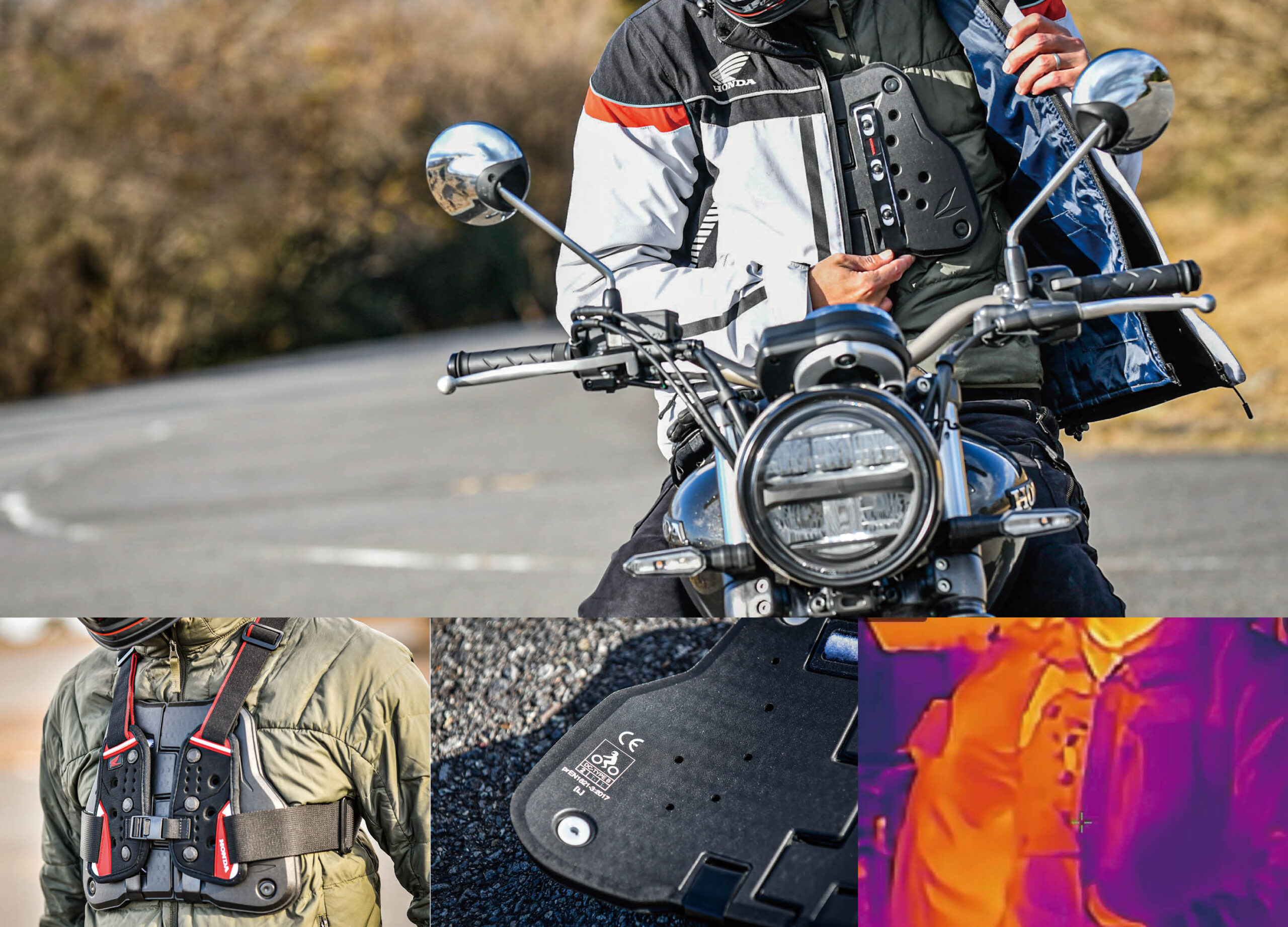 バイク用の『胸部プロテクター』は防寒具としても機能する⁉︎ 冬でも 